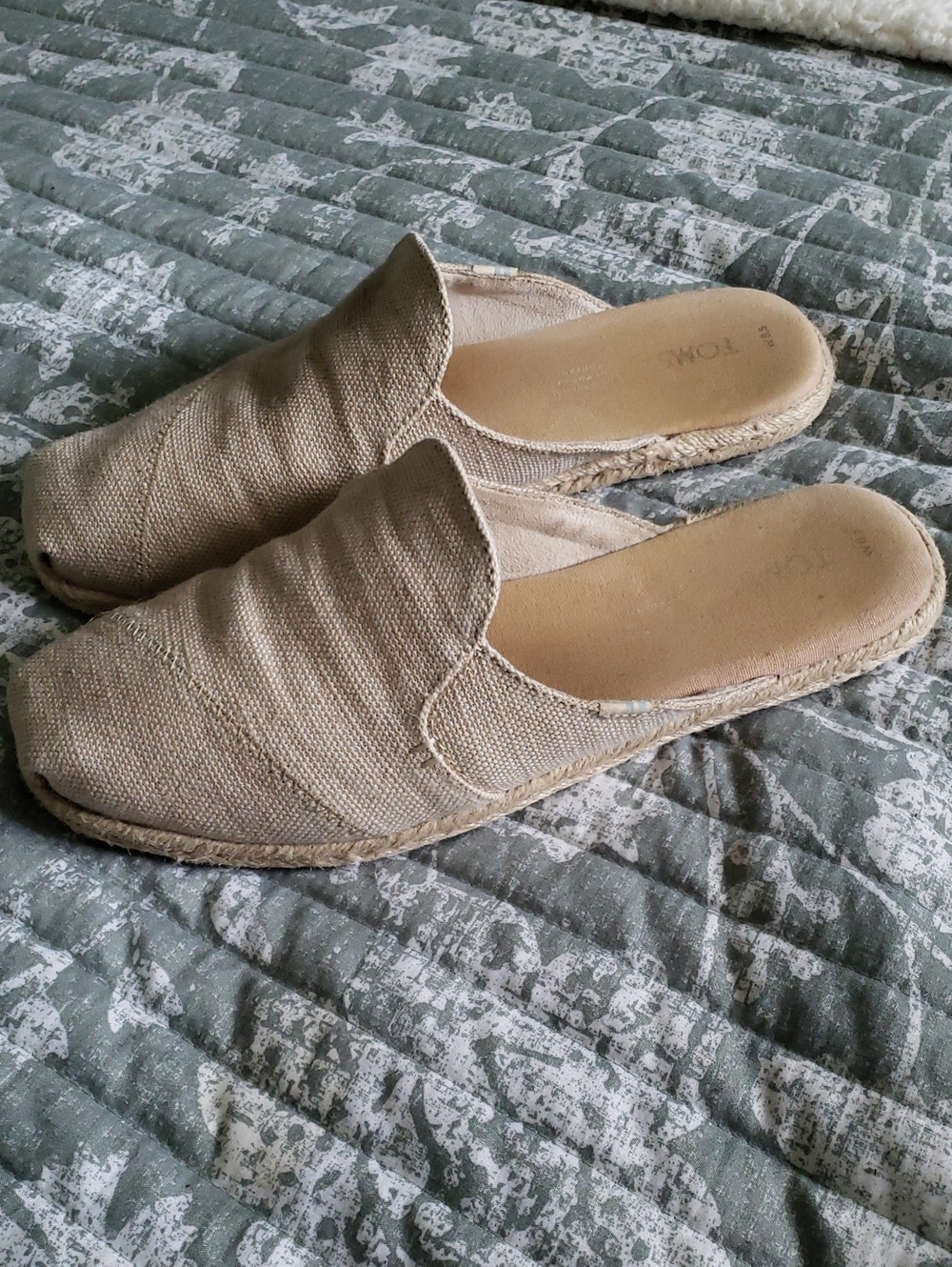 Neutral Slip-On Espadrille Mules - TOMS